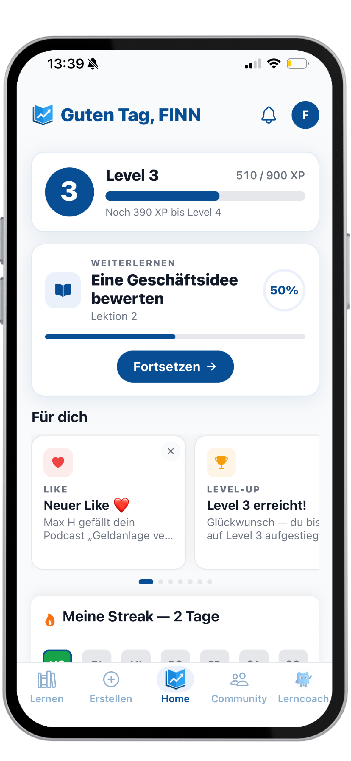fintogo Homescreen